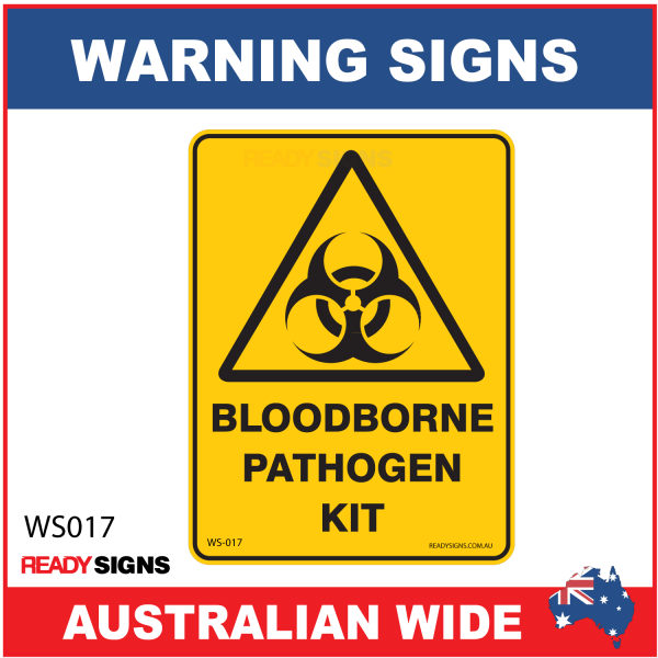 Warning Sign - WS017 - BLOODBORNE PATHOGEN KIT